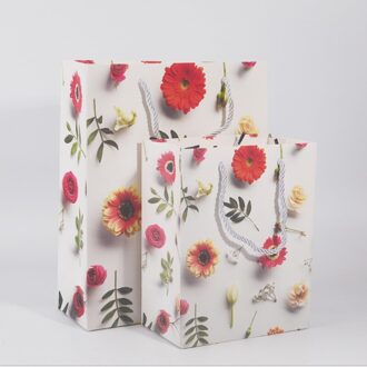 10 Stuks/pak Bloemen Blauw Wit Roze Eenvoudige En Elegante Geschenkverpakking Zak Zon Bloem Rose