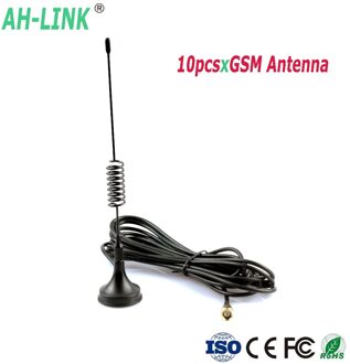 10 stuks/partij Gsm-antenne 850/900/1800/1900 Mhz 3.5dbi 3 M Kabel SMA Magnetische Basis voor Vaste Draadloze Terminal Afstandsbediening
