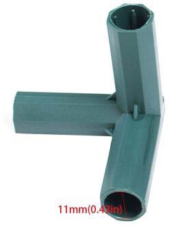 10 Stuks Plastic Bloem Ondersteuning Gazon Stakes Rand Hoek Connectors Voor 11Mm Plant Stakes Frame Connector 3/4 Way Cross stijl 1