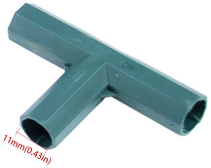 10 Stuks Plastic Bloem Ondersteuning Gazon Stakes Rand Hoek Connectors Voor 11Mm Plant Stakes Frame Connector 3/4 Way Cross stijl 2