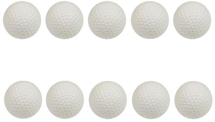 10 Stuks Praktijk Golfbal Pu Kuiltjes Elastische Training Golfbal Soft Foam Golfbal Lichtgewicht Indoor Praktijk Bal wit