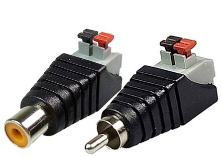 10 STUKS RCA AV Balun Connector RCA Mannelijke/Vrouwelijke AV Schroef 2 Polen Terminal Geperst Type CAT5 CCTV camera Video AV Terminal Blok 10stk mannetje