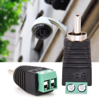 10 Stuks Rca Male Plug Av Screw Terminal Audio / Video Connector Adapter