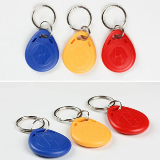 10 stuks RFID Sleutelhangers Token Tags EM4100 Duurzaam Waterdichte Sleutelhanger Id-kaart Lezen JR Deals rood