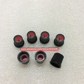 10 stuks rode plastic volumeknop potentiometer knop voor encoder potentiometer 6mm 1/4 "shaft hole ronde as WH148 knop