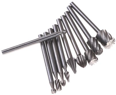 10 Stuks Routing Router Boren Set Carbide Roterende Bramen Gereedschap Hout Steen Metalen Wortel Carving Frees