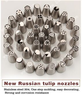 10 Stuks Rvs 18/8 Piping Nozzles Russische Bloem Icing Tips Set