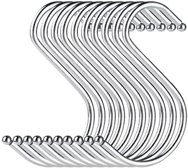10 Stuks S-vorm Haak Kleding S Vormige Hanger Gewaad Broek Tool Reling Sluiting Holder Haken Opknoping Hanger Haken Diverse set