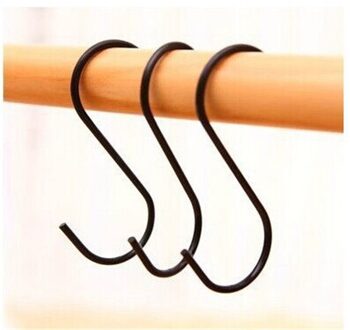 10 Stuks S-vorm Haken Rvs Sterke Badkamer Keuken Kleding Handdoek Opknoping S-Haak Tuin Plant Pot hanger Rails Tool