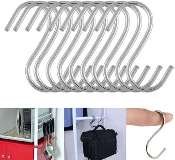 10 Stuks S Vormige Haken Keuken Pot Pan Opknoping Hanger Kleren Opslag Houders Organizer Huishoudelijke Thuis Essentieel
