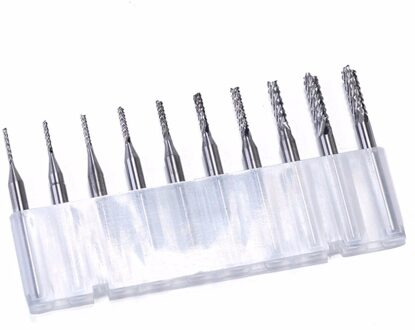 10 Stuks Set Hardmetalen Uitgebreide Pcb Corn Cutter Cnc Graveren Hout Router Maïs Frees Pcb Boor