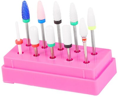 10 stuks/set Keramische Nail Boren Set Frees voor Manicure en Pedicure Rotary Gel Schoon Bits en Nail Polijsten tool