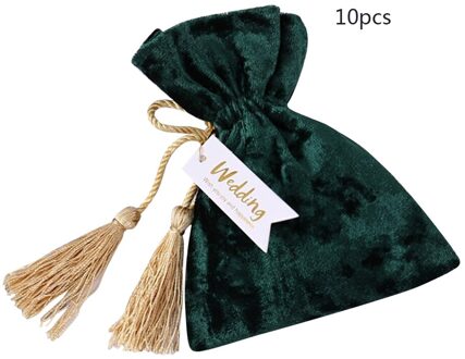 10 Stuks Snoep Zakken Kerstboom Ornamenten Bruiloft Benodigdheden Europese Bundel Pocket Verpakking Bag Mini Fluwelen Tas A5