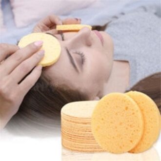10 Stuks Soft Facial Spons Pad Facial Wassen Cleaning Gecomprimeerd Cleanser Spons Bladerdeeg Spa Exfoliërende Gezichtsverzorging