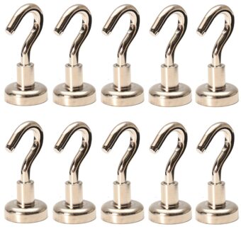10 Stuks Sterke Magnetische Haken Zware Muur Haken Hanger Sleutel Jas Cup Opknoping Hanger Voor Thuis Keuken Opslag Organisatie