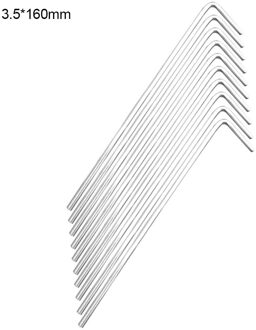 10 Stuks Tent Camping Haringen Nagels Metalen Staal Duurzaam Heavy Duty Voor Outdoor Wandelen Grond Stakes B99 size 3.5x160mm