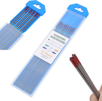 10 Stuks Tig Lassen Wolfraam Elektroden Staaf Mayitr 2% Gethorieerde Wolframelektrode 1.6X150Mm WT20 Rood Voor Lassen carbon Staal