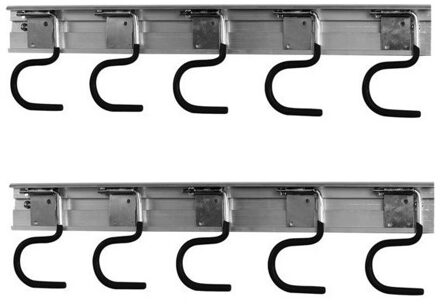 10 Stuks tuingereedschap ophanghaken op rail