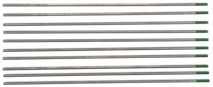 10 Stuks Tungsten Elektroden Wp 2X150Mm Tig Lassen Pure Argon Arc Naald Groen Hoofd Pure Wolfraam Elektrode