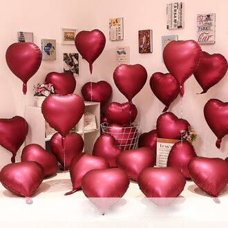 10 Stuks Van 18 Inch Aluminium Ballon Valentijnsdag Pak Kan Dag Verjaardag Decoratie Bruiloft Liefde Verjaardag Hart Decoratie pe LASER