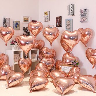 10 Stuks Van 18 Inch Aluminium Ballon Valentijnsdag Pak Kan Dag Verjaardag Decoratie Bruiloft Liefde Verjaardag Hart Decoratie pe robijn