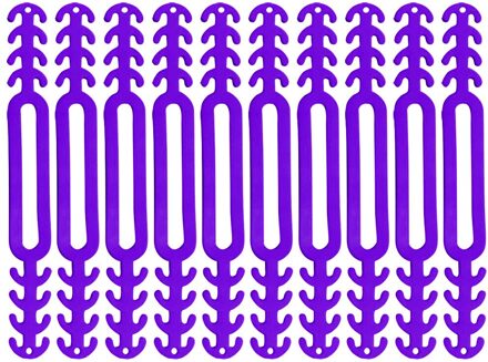 10 Stuks Volwassen Antislip Masker Extender Verstelbare Siliconen Masker Strap Extender, Verlichten Oor Pijn, anti-Aanscherping Zachte Oor Protector Paars