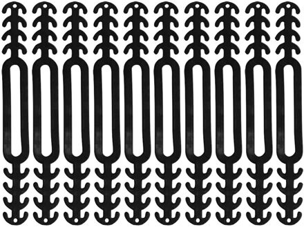 10 Stuks Volwassen Antislip Masker Extender Verstelbare Siliconen Masker Strap Extender, Verlichten Oor Pijn, anti-Aanscherping Zachte Oor Protector zwart