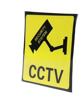 10 Stuks Waarschuwing Stickers Cctv Security System Self-Garenloos Veiligheid Label Tekenen Decal 111Mm Waterdicht