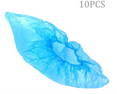 10 Stuks Wegwerp Overschoenen Wegwerp Plastic Dikke Outdoor Regenachtige Dag Tapijt Reinigen Schoen Cover Blauw Waterdichte Schoen Covers