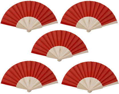 10 stuks zomerse Spaanse waaier rood