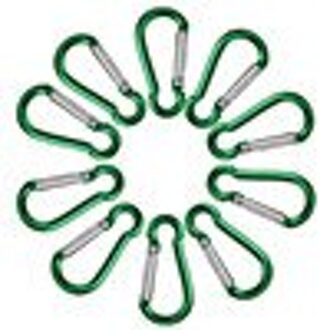 10 Stuks Zwart Aluminium D Karabijnhaak Outdoor Spring Snap Clip Haken Sleutelhanger Klimmen Camping Wandelen Quickdraws In Voorraad # l40