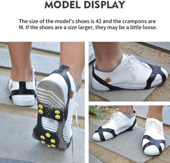 10 Tooth Anti-Slip Stijgijzers Roestvrij Ice Gripper Antislip Schoen Set Shoe Spikes Grips Winter Outdoor Ski gaiter Spike Shoe Cover