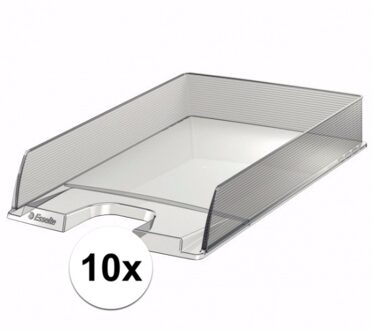 10 transparante documentenbakjes A4