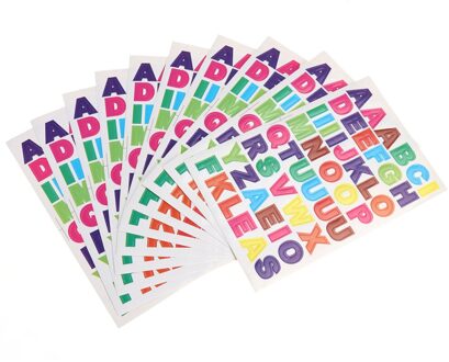 10 Vel Kleurrijke Brief Stickers Alfabet Stickers Zegt Voorraad Stickers A Tot Z