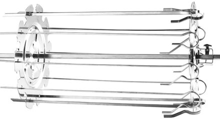 10 Vork Bbq Stalen Metalen Roaster Rotisserie Spiesjes Naald Kooi Oven Kebab Maker Grill Barbecue Benodigdheden