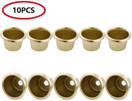 10 Votive Peg Lamp Cups Messing Kleur Afwerking Metalen Theelichtje Pannen Vintage Kaars Houder Lade Diy Tapered Wax Kaars Maken levert goud A