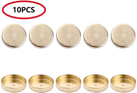 10 Votive Peg Lamp Cups Messing Kleur Afwerking Metalen Theelichtje Pannen Vintage Kaars Houder Lade Diy Tapered Wax Kaars Maken levert goud C