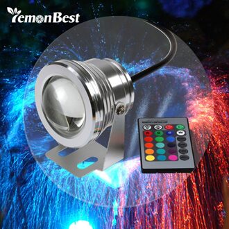 10 W 12 v onderwater RGB Led Light 1000LM Waterdichte IP65 fontein zwembad aquarium Lamp 16 kleurverandering 24key IR afstandsbediening