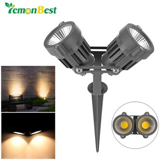 10 W LED Tuinverlichting Outdoor COB Dual Gazon Licht Spotlight LED Lamp met Spike Waterdichte IP65 voor Yard Patio Path AC 12 V