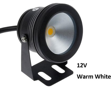 10 W RGB LED Onderwater DC12V IP67 Waterdichte Zwembad LED Lamp voor Thuis Outdoor Path Vijver Landschap Verlichting zwart 10W warm wit