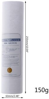 10 "Waterzuiveraar Pp Filter Cartridge 1 Micron Zeef Sediment Vervanging 150g