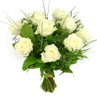 10 Witte rozen of kies zelf het aantal rozen