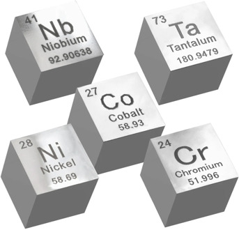 10 x 10 x 10mm Mirror Polish Nickel Chromium Niobium Cobalt Tantalum Cube Periodic Table Of Elements Cube(Ta≥99.9%)