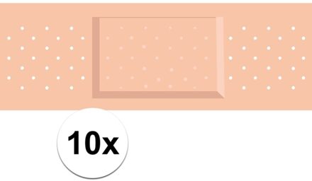 10 x Mega pleister stickers voor dokter/zuster kostuums Roze