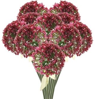 10 x Roze/rode sierui steelbloem 70 cm - Kunstbloemen