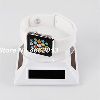 10 X Solar Automatische Roterende Stand Ring Armband Sieraden Display Rack Holder ABS Acryl Horloge Showcase