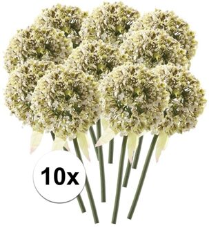 10 x Witte sierui steelbloem 70 cm - Kunstbloemen