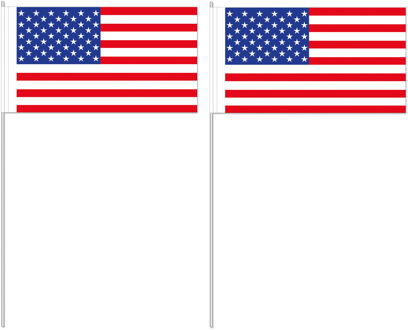 10 zwaaivlaggetjes Amerika 12 x 24 cm