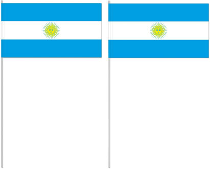 10 zwaaivlaggetjes Argentinie 12 x 24 cm