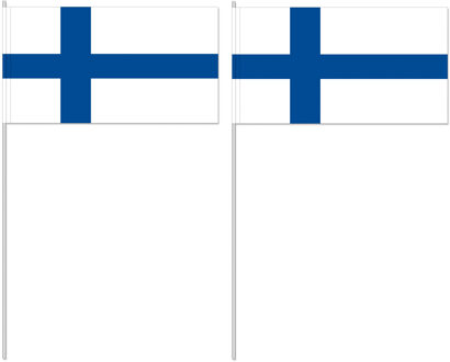 10 zwaaivlaggetjes Finland 12 x 24 cm